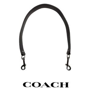 Coach purse strap- dark brown leather with silver hardware